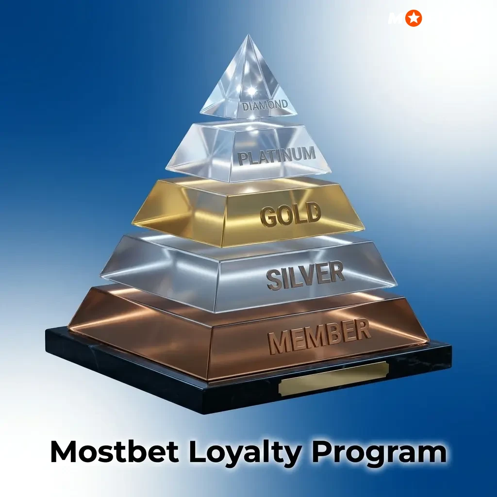 Mostbet loyalty programme tiers showing points system, VIP benefits, cashback rewards, and level progression for Indian players